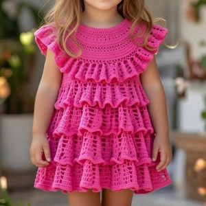 Patron de robe de bébé au crochet | Tutoriel de crochet pour tenue de nouveau-né en dentelle | Patron PDF + tutoriel vidéo pour vêtements de bébé et robes de bébé faits main