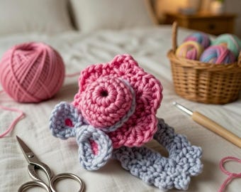 Crochet Flower Hair Clip Pattern: Written PDF (Instant Download)