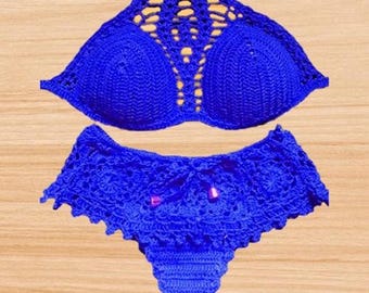 Crochet Bikini Set Pattern, Crochet Swimsuit, crochet bathing suit, crochet bikini Pattern, bikini bottom, crochet briefs, crochet crop top
