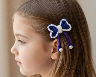 Crochet Bow Hair Clip Pattern: PDF + Video Tutorial, DIY Hair Accessory, Headband, Gift for Girls, Beginner-Friendly (Instant Download)