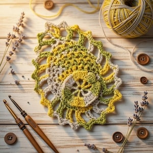 Crochet Pineapple Granny Motif Pattern: Afghan Block (PDF)