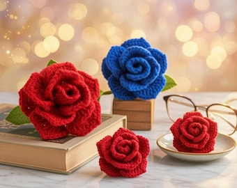 Crochet 3D Flower Pattern: Multi-Layered Rose (PDF Pattern)