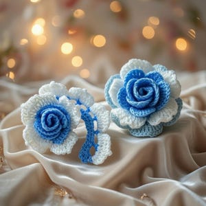Crochet Flower Pattern: Multi-Layer 3D Rose (Photo Tutorial) (Digital Download)