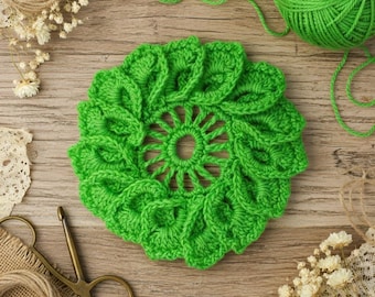 Crochet 3D Flower Pattern: Multi-Layered Photo Tutorial (Digital Download)