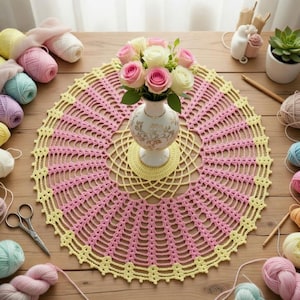 Häkeldeckchen Anleitung: Rundes Deckchen, Fotoanleitung (Digitaler Download)