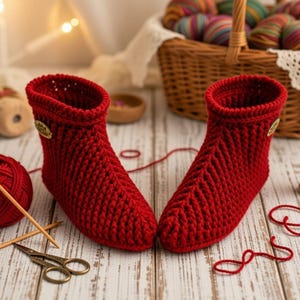Crochet Slipper Boot Pattern: Adult Women’s PDF + Video Tutorial, Cozy Handmade House Shoes for Beginners, Winter Wear & Gift Ideas