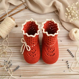 Crochet Baby Boot Pattern PDF, Baby Slipper Crochet Pattern, Easy Crochet Booties, Baby Shoes Pattern, 9-12 Months image 12