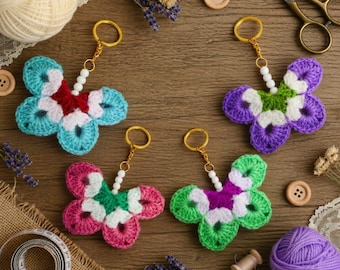Crochet Butterfly Keychain Pattern: Applique Tutorial (PDF)