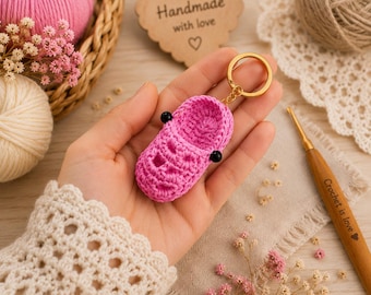 Crochet Crocs Keychain Pattern PDF + Video Tutorial | Mini Shoe Keychain Crochet Pattern | Amigurumi Keychain | DIY Handmade Gift