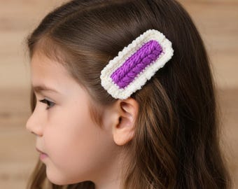 Crochet Hair Clip Pattern: PDF + Video Tutorial, Easy DIY Hairpin, Handmade Girl’s Accessory, Beginner-Friendly Crochet Gift Idea