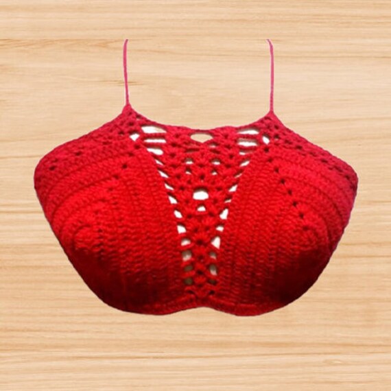 Patr n de sujetador de crochet top corto de crochet patr n de
