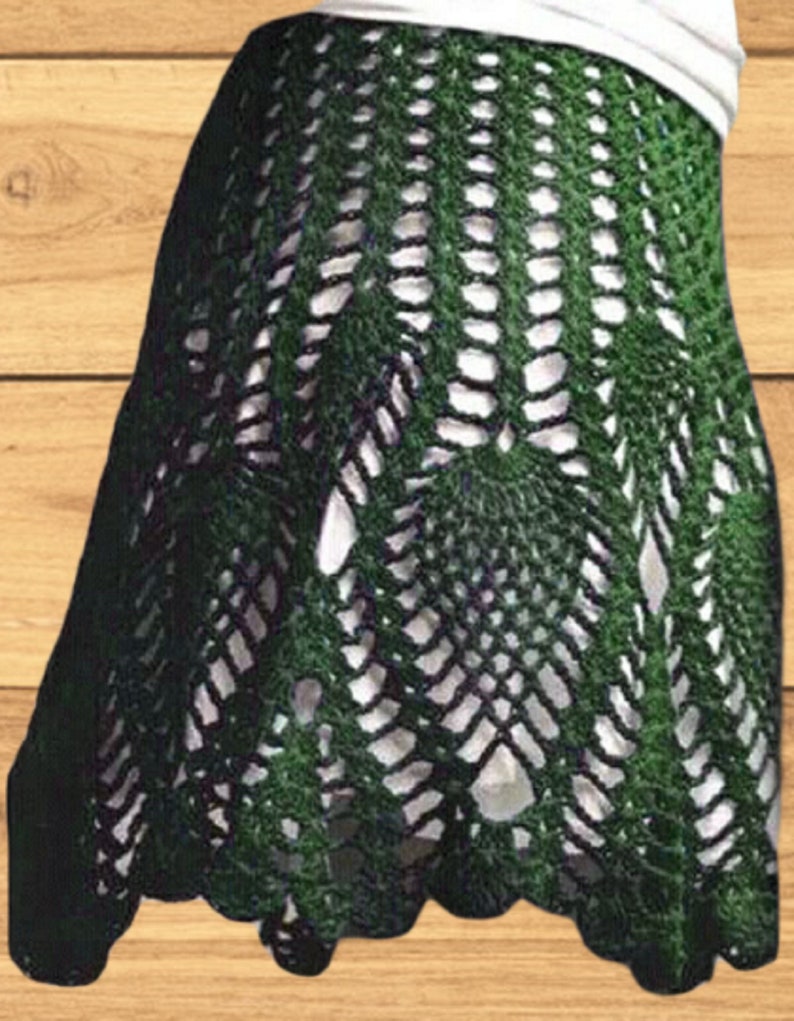 Pineapple Crochet Skirt Pattern boho skirt pattern Etsy