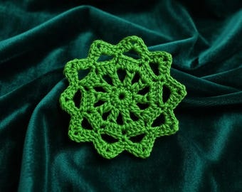 Round Crochet Coaster Pattern | Easy Motif PDF + Video Tutorial | Crochet Mug Rug, DIY Table Decor, Handmade Gift, Beginner-Friendly