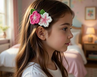 Häkelanleitung für Blumen Haarspangen – PDF + Video Anleitung – Easy Crochet