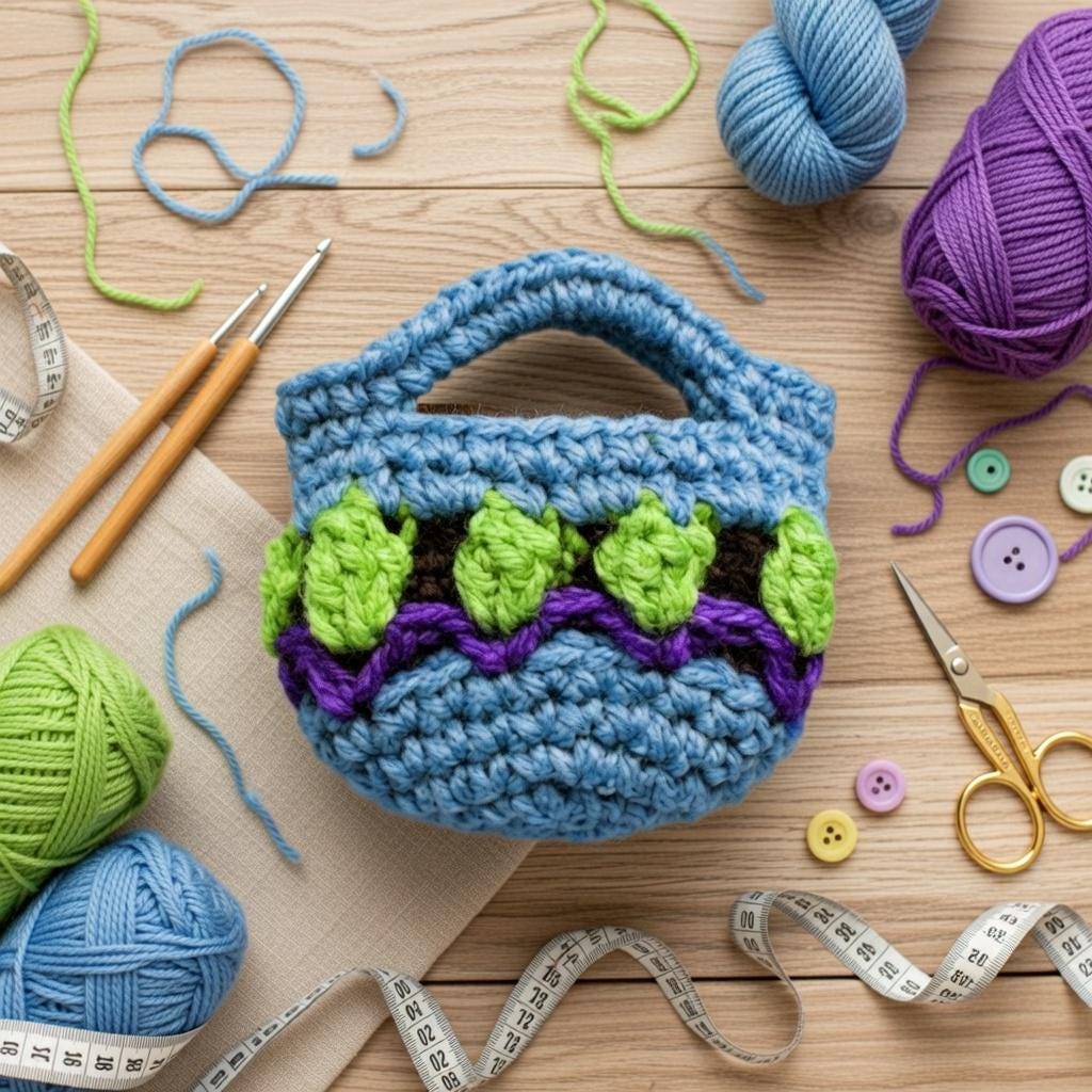 Crochet Earpod Bag Pattern + Video Tutorial | Boho Mini Pouch Charm ...