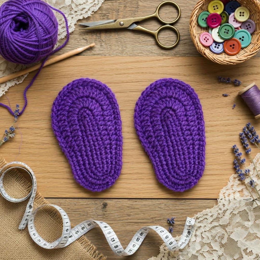 Crochet Baby Shoe Outsole Pattern: 0–3 Months PDF + Photo & Video ...