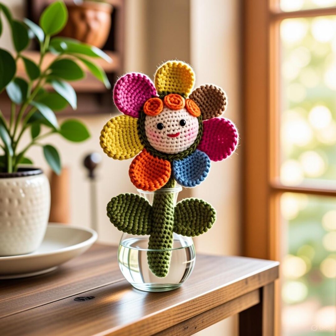 Crochet Sunflower Pattern PDF + Video Tutorial | Amigurumi Flower DIY ...