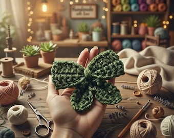 Crochet Bow Pattern: Easy Hair Clip Ribbon (Digital Download)