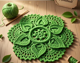 Crochet Rug Pattern, Round Doily Rug, Nursery Carpet, Cord Rug PDF Pattern