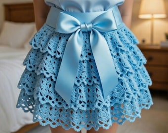 Crochet Skirt Pattern, Crochet Baby Skirt, High Waist skirt, Beach Skirt Pattern, Summer Skirt, Boho Skirt Pattern, boho crochet skirt,