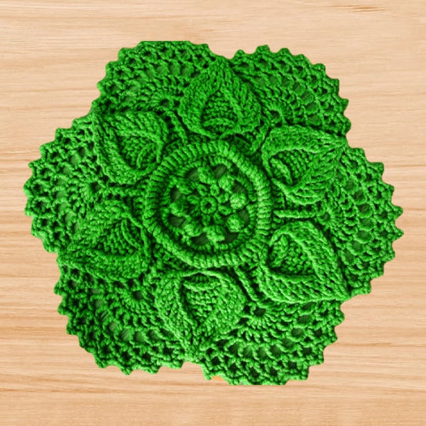 Crochet Rug Pattern, Crochet Green Rug, Crochet Doily Rug Pattern, super bulky rug, carpet for nursery, cottage style, crochet nursery mat
