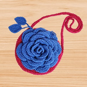 Crochet 3D flower Bag Pattern, Crochet multi layers Bag, Tote Bag Pattern, handbag pdf pattern, shoulder bag pattern, rope Boho bag pattern