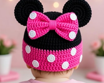 Crochet Baby Beanie Pattern PDF, Pom Pom Hat, Ombre Winter Baby Hat
