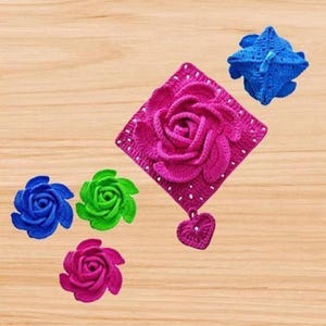 Crochet Flower Square Motif Pattern: Soap Cover, Afghan (PDF Pattern)