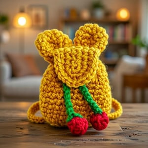 Crochet Mini Backpack Keychain Pattern | DIY Bag Charm PDF + Video Tutorial | Cute Amigurumi Backpack Keyring, Easy Crochet Pattern