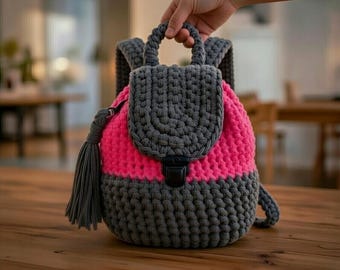 Crochet Backpack Pattern | DIY Bag PDF + Video Tutorial | Handmade Rucksack Crochet Pattern, Easy Step-by-Step Digital Download