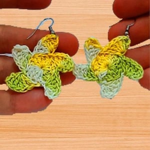 Crochet Flower Hoop Earrings Pattern: Photo Tutorial (PDF Pattern)