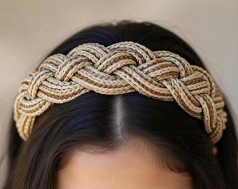 Crochet Braided Headband Pattern, Twisted Ear Warmer, Easy Crochet Headband PDF + Video Tutorial, Instant Download