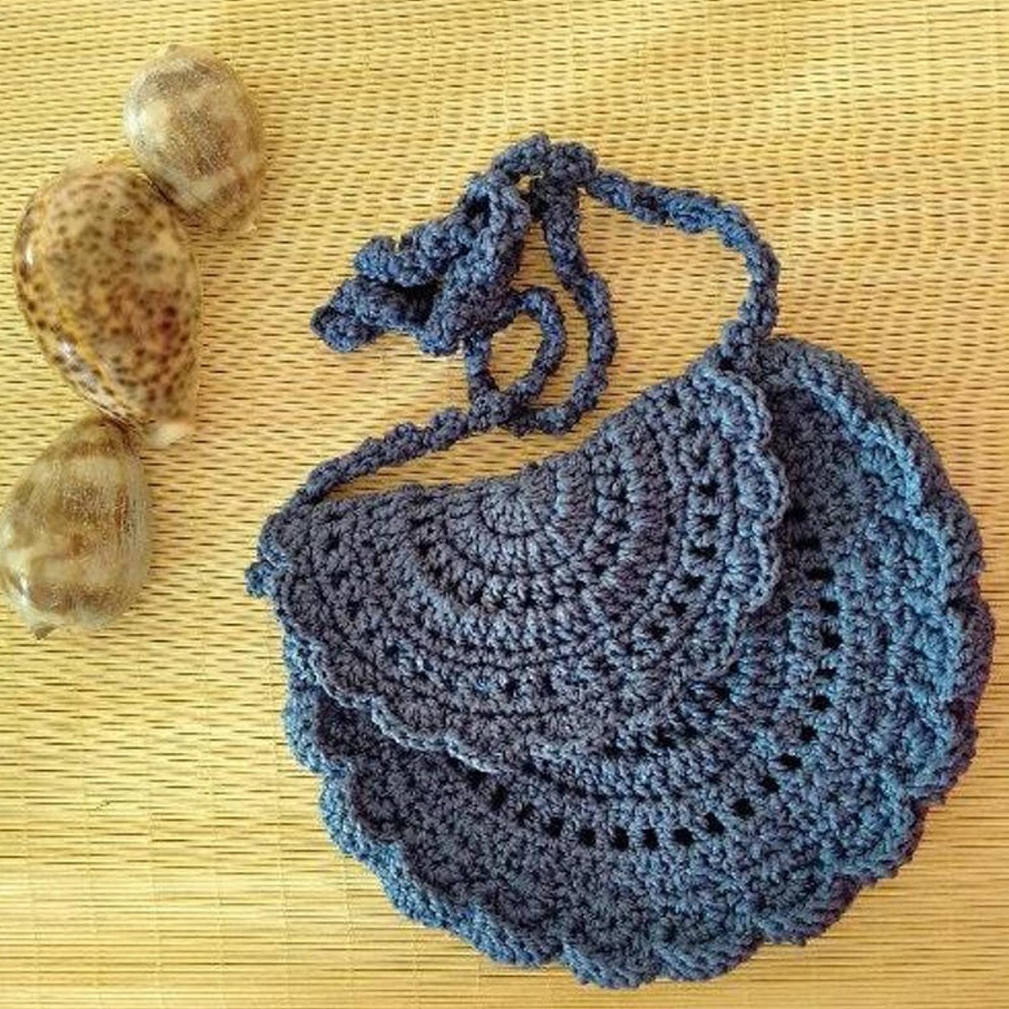 ★ CLOR ★CROCHET HALF MOON BAG(SMALL) Half Moon Bag Crochet Pattern | Quick Easy Small Round