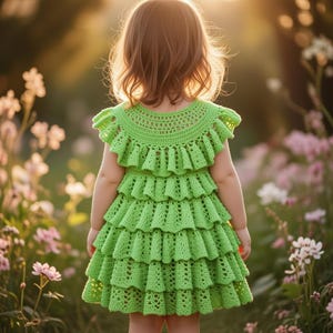 Crochet Baby Dress Pattern: Lacy Infant Outfit PDF + Video Tutorial, Handmade Baby Clothes Preemie, Christening & Gift Idea image 13