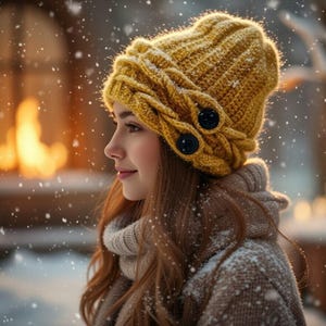 Gehäkelte geflochtene Beanie Muster: Chunky Hat PDF + Video Anleitung, gemütliche handgemachte Wintermütze für Anfänger, Männer, Frauen & Geschenkideen