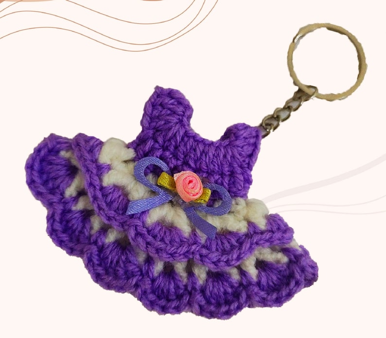 Crochet Mini Dress Keychain Pattern Crochet Keychain Crochet Etsy