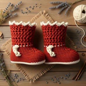 Crochet Baby Boot Pattern PDF, Baby Slipper Crochet Pattern, Easy Crochet Booties, Baby Shoes Pattern, 9-12 Months image 10