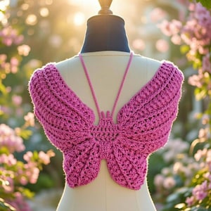 Patrón de top de sujetador de ganchillo / PDF + videotutorial / Top corto de ganchillo fácil para principiantes, top de bikini para festivales de verano (guía digital DIY)