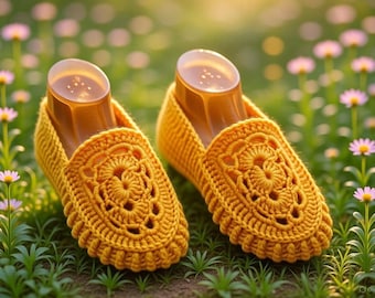 Crochet Slippers Pattern | Women’s US 7–8 / EU 37–39 | Step-by-Step PDF Crochet Tutorial + Video Guide for Cozy Handmade House Shoes