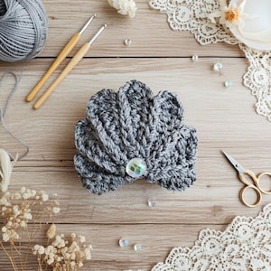 Crochet Coin Purse Pattern PDF + Video Tutorial, Shell Mini Bag, Crochet Wallet Pattern