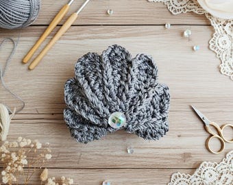 Crochet Coin Purse Pattern PDF + Video Tutorial, Shell Mini Bag, Crochet Wallet Pattern