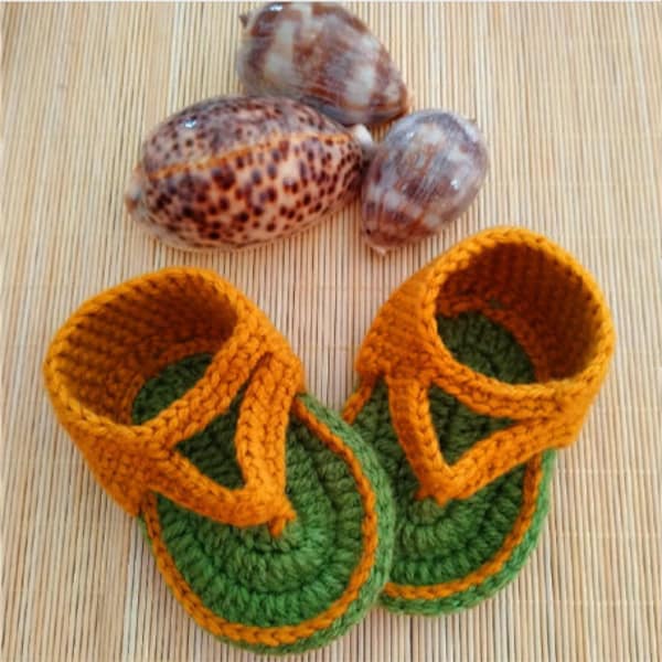 Crochet Baby Sandal Pattern, Boho Sandal, Crochet Pattern, Crochet Baby Shoes, Crochet Baby Bootie, Photo Tutorial, Instant Download PDF