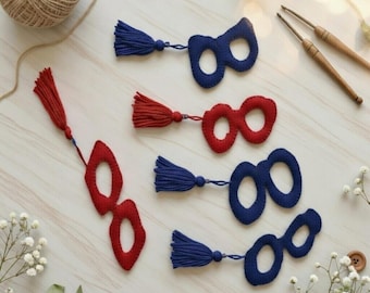 Crochet Eye Glasses Bookmark Pattern (PDF)