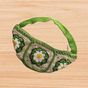 Ajustable Crochet Chest Bag, Belt Bag DIY Tutorial, Crochet sling bag pattern, spring cross body purse, Granny Square Crossbody Bum Bag pdf