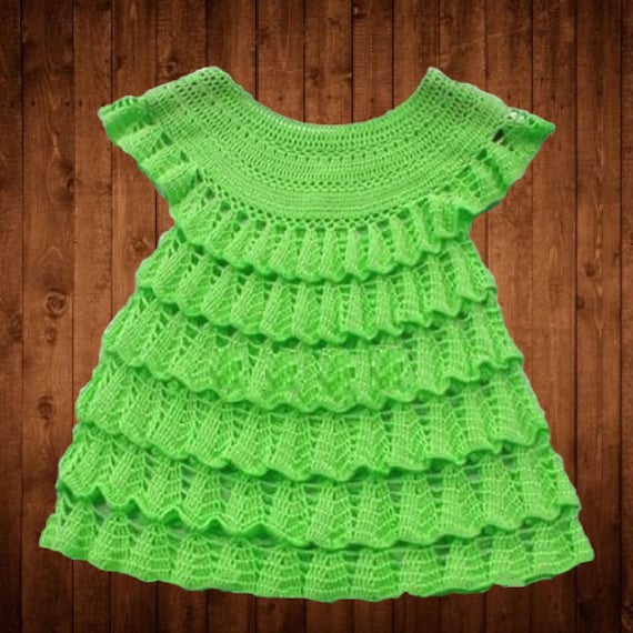 lacy crochet baby dress pattern