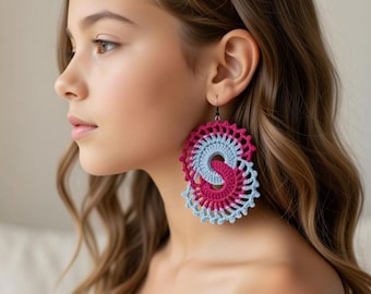 Crochet Hoop Earrings Pattern: Video Tutorial, Beginner-Friendly (Instant Download PDF)