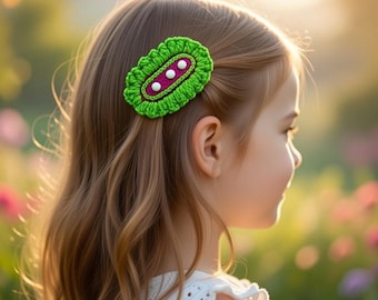 Crochet Hair Clip Pattern: PDF + Video Tutorial, Easy DIY Girl’s Hair Accessory, Handmade Gift, Beginner-Friendly Crochet Project