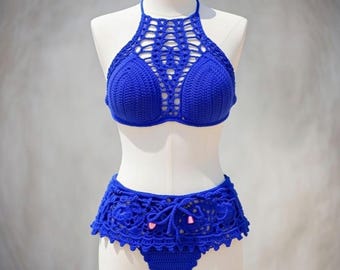 Crochet Bikini Set Pattern PDF + Video Tutorial Top Only | Crochet Swimsuit Bra & Bikini Bottom | Instant Download