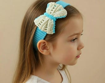 Crochet Bow Headband Pattern: Easy Cord Design PDF + Video Tutorial, Cute Handmade Hair Accessory for Babies, Kids, Women & Gifts