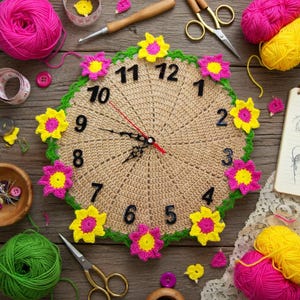 Crochet Clock Pattern: Amigurumi Watch PDF (30cm, Easy Skill Level)